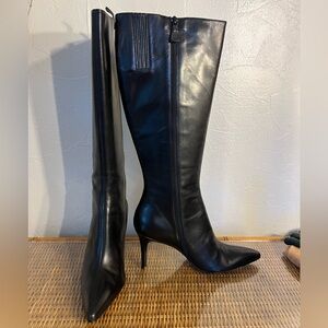 Ann Taylor Black Heeled Boots Size 8 1/2